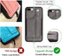 TOOVREN Upgraded iPhone 7 Plus Case, iPhone 8 Plus Wallet Case, Necklace Lanyard Case with Kickstand Card Holder, Ajust Detachable Anti-Lost Lanya...